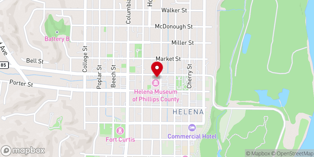 Map showing location of St. John's Episcopal Church