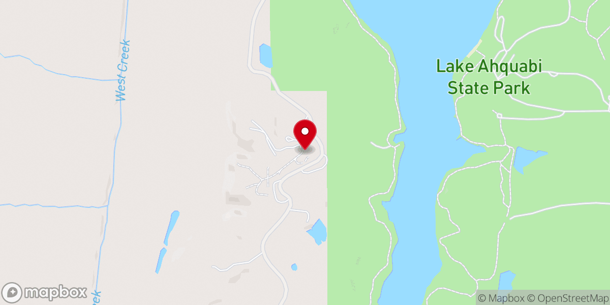 Map showing location of Camp Wesley Woods and Retreat Center