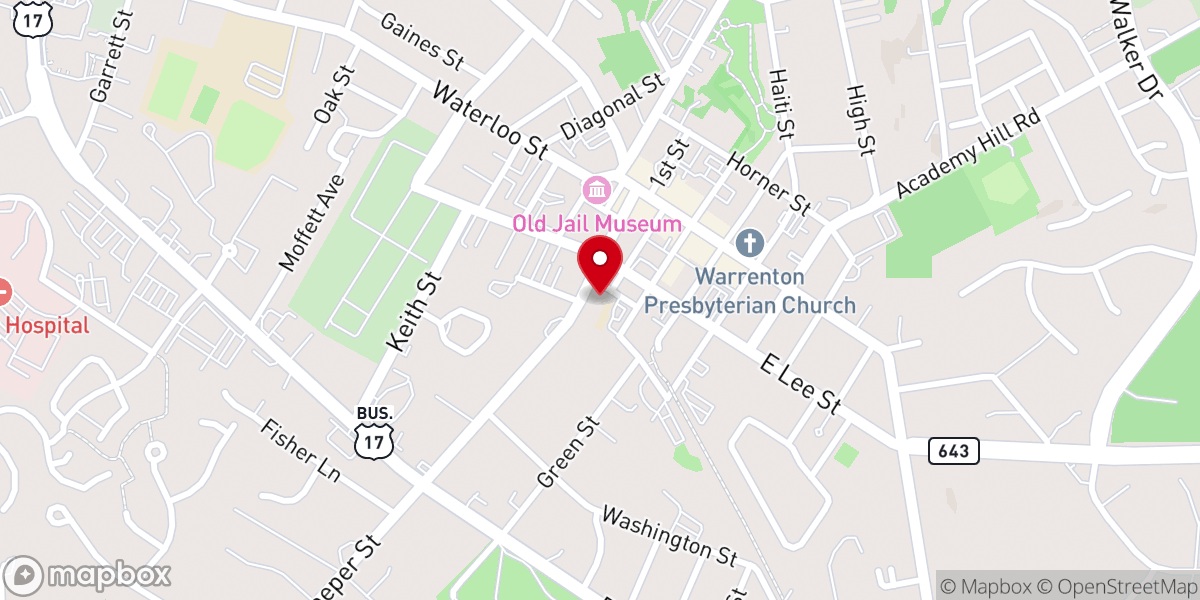 Map showing location of Saint James' Episcopal School