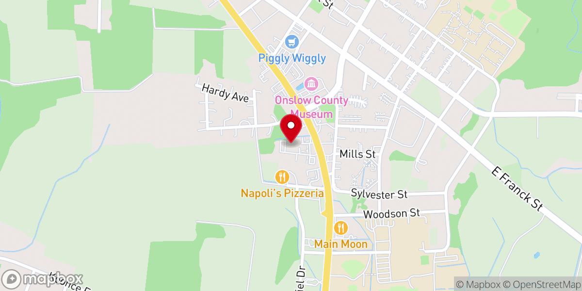 Map showing location of Victory Church