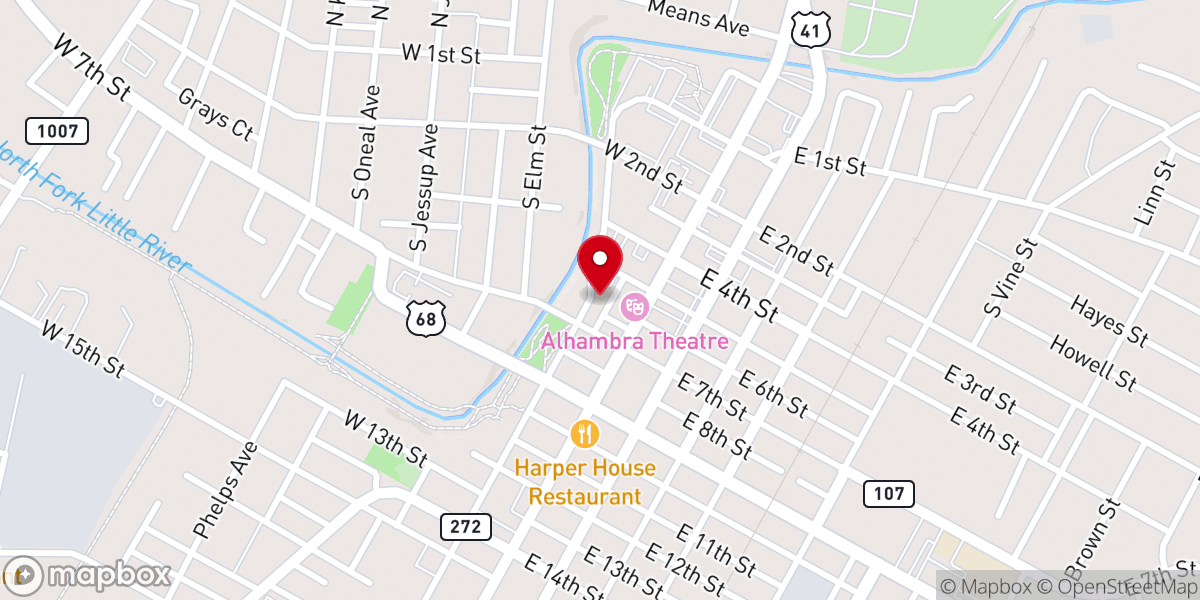 Map showing location of Christian County Chapel of Love