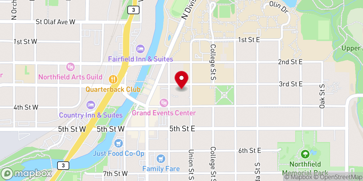 Map showing location of First United Church of Christ