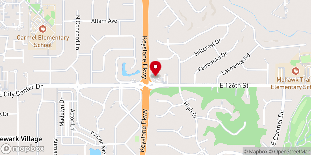 Map showing location of Trinity Baptist Church