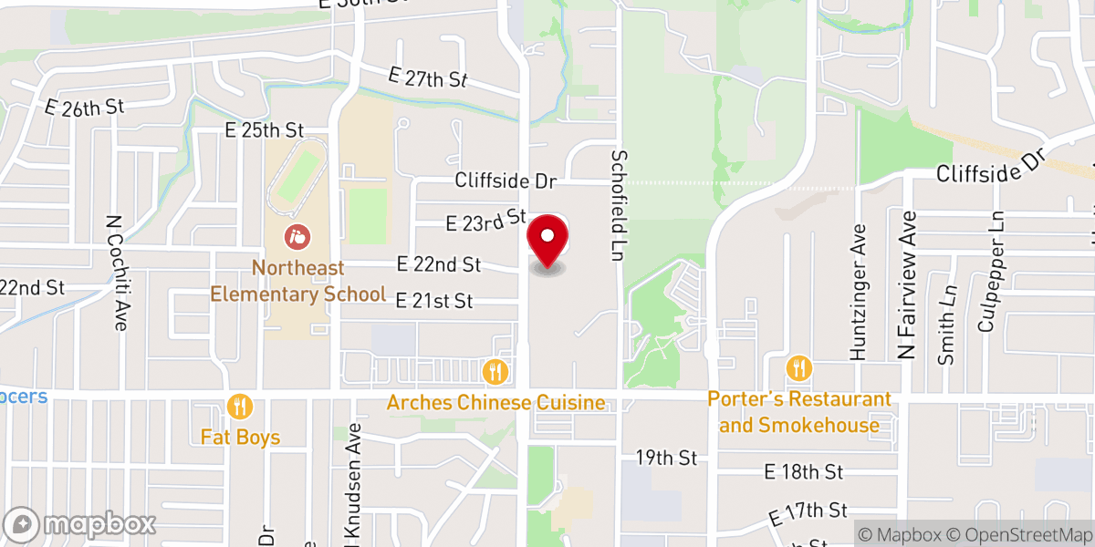 Map showing location of Grace Baptist Church