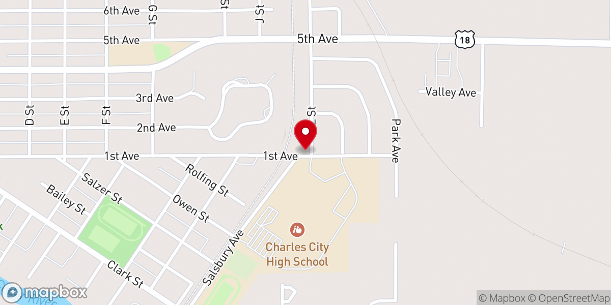 Map showing location of Temple Baptist Church