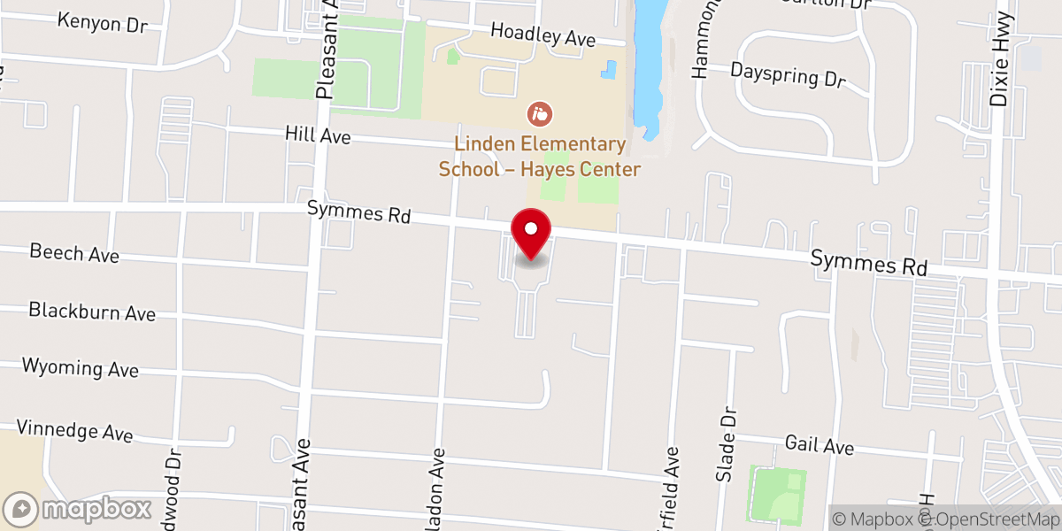 Map showing location of Fairfield Church of Christ