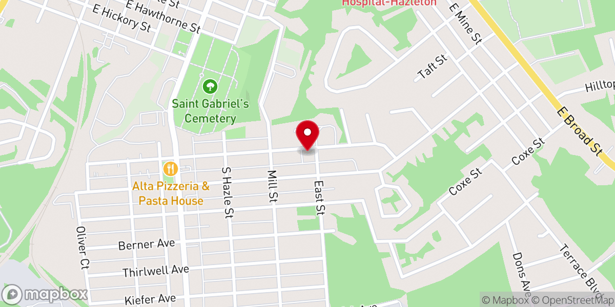 Map showing location of Grace Baptist Church