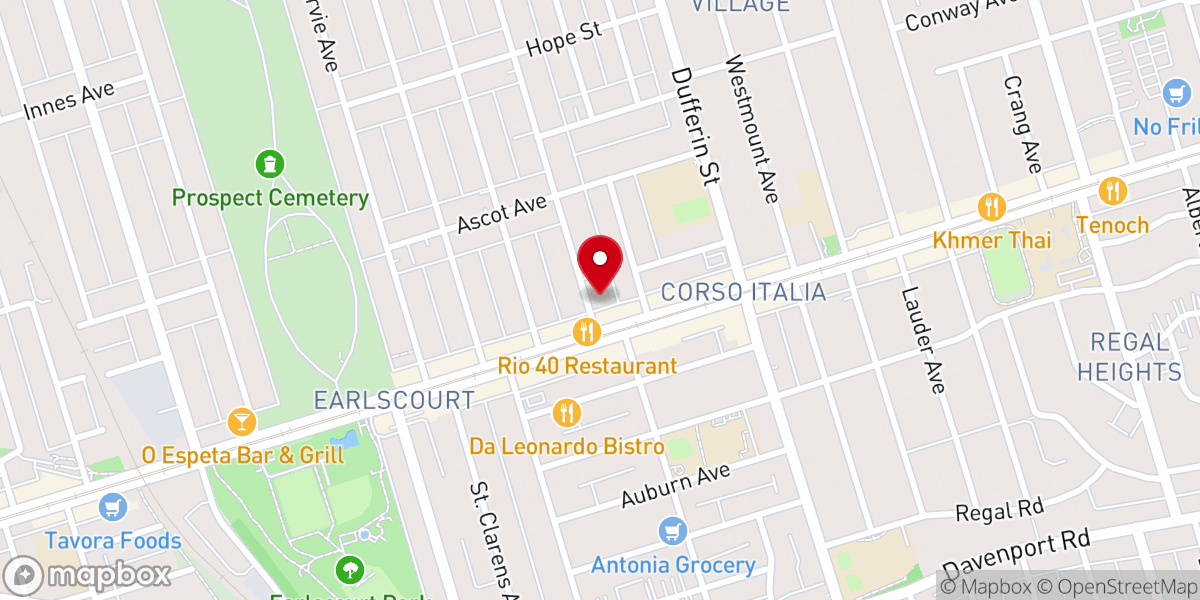 Map showing location of Boon Avenue Baptist Church