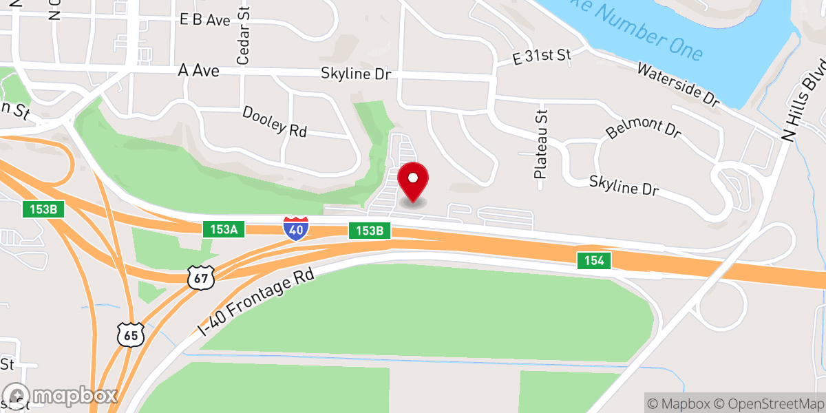 Map showing location of First Pentecostal Church of North Little Rock