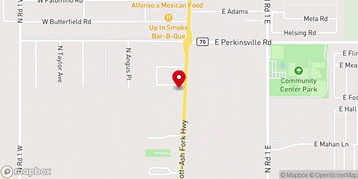Map showing location of Chino Valley Bible Church