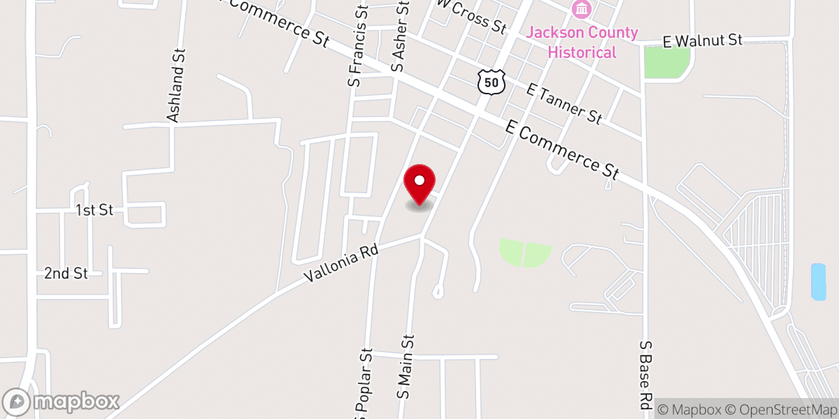 Map showing location of First Pentecostal Church