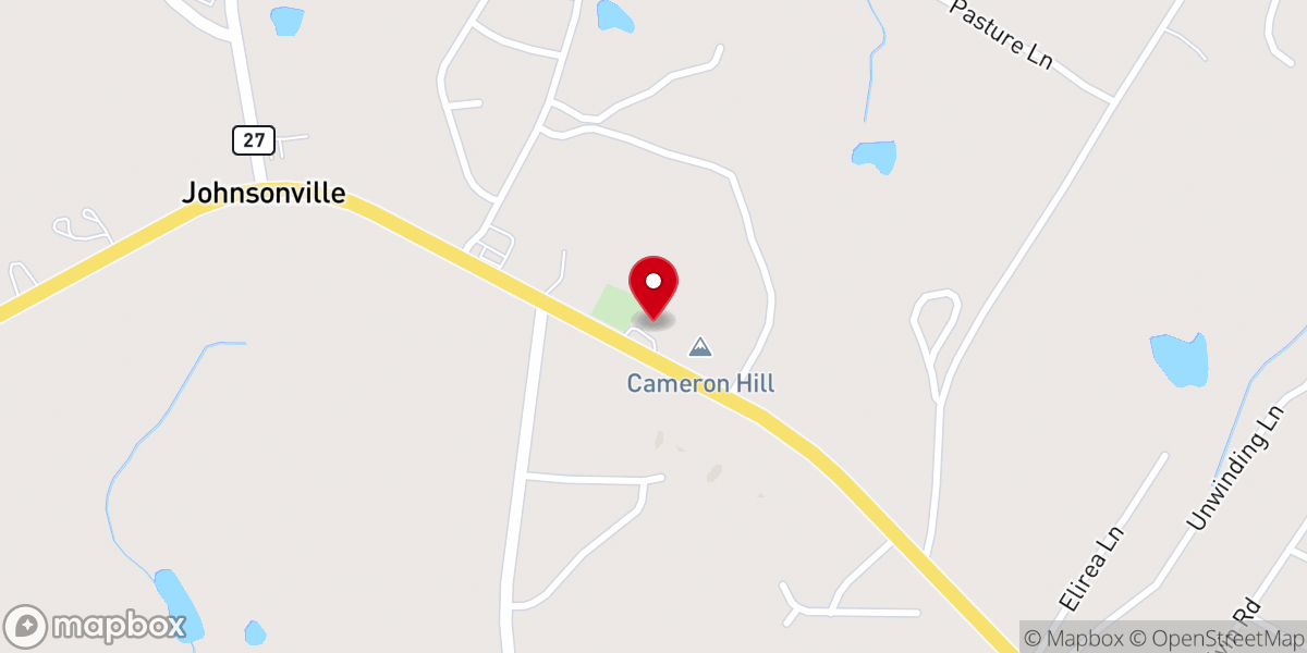 Map showing location of Cameron Hill Presbyterian Church