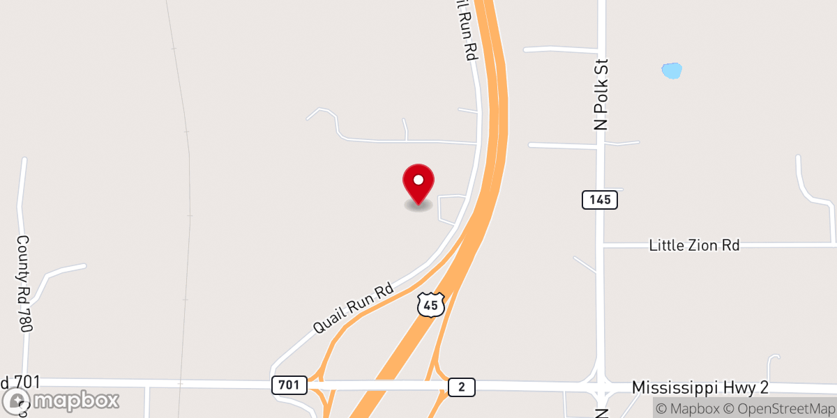 Map showing location of West Corinth Church Of Christ