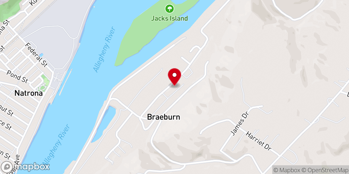 Map showing location of Braeburn Methodist Church