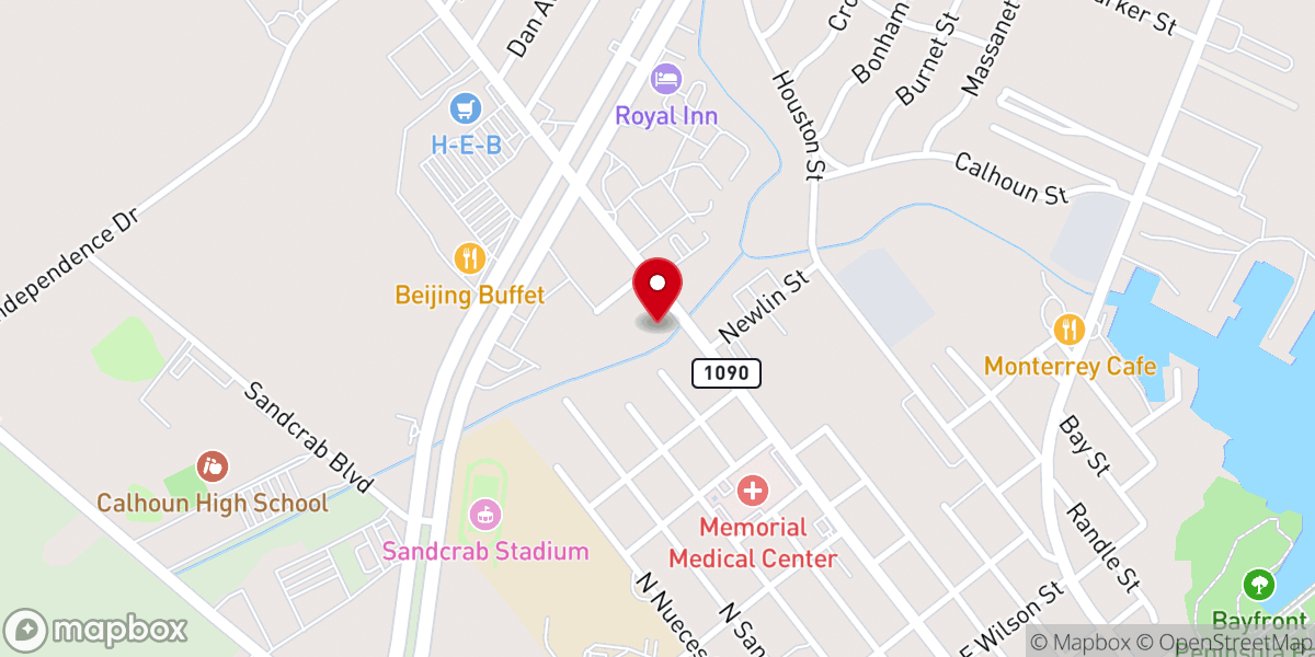 Map showing location of First Presbyterian Church