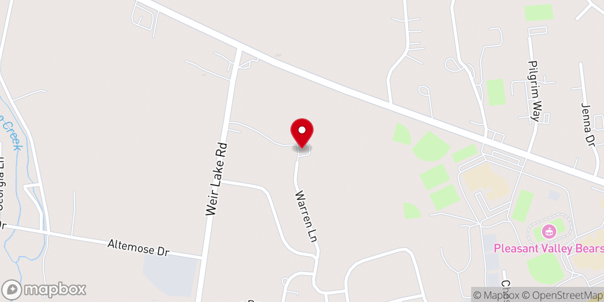 Map showing location of Pleasant Valley Assembly of God