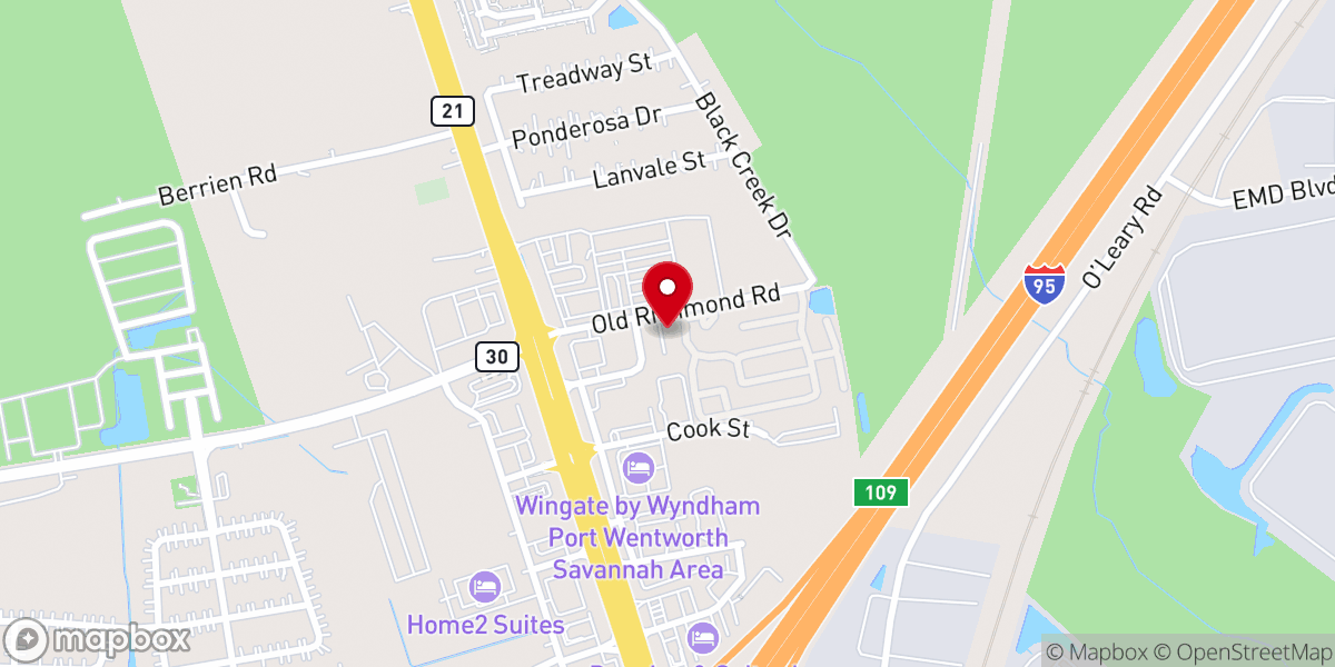 Map showing location of Christ made a way barbershop