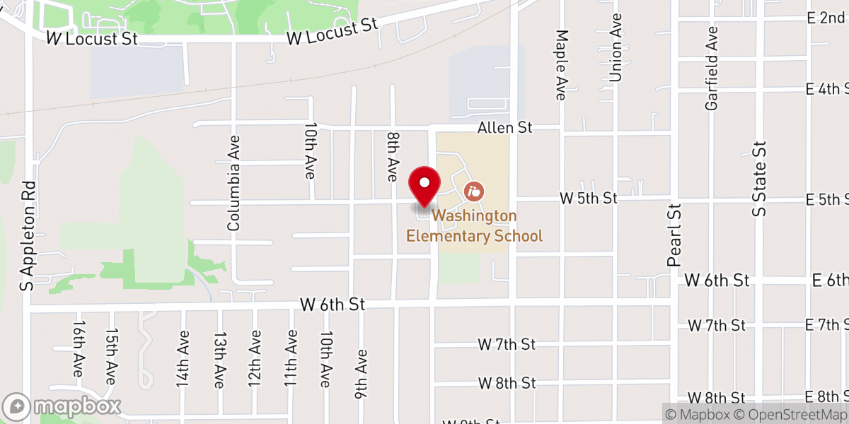 Map showing location of Belvidere First Assembly of God