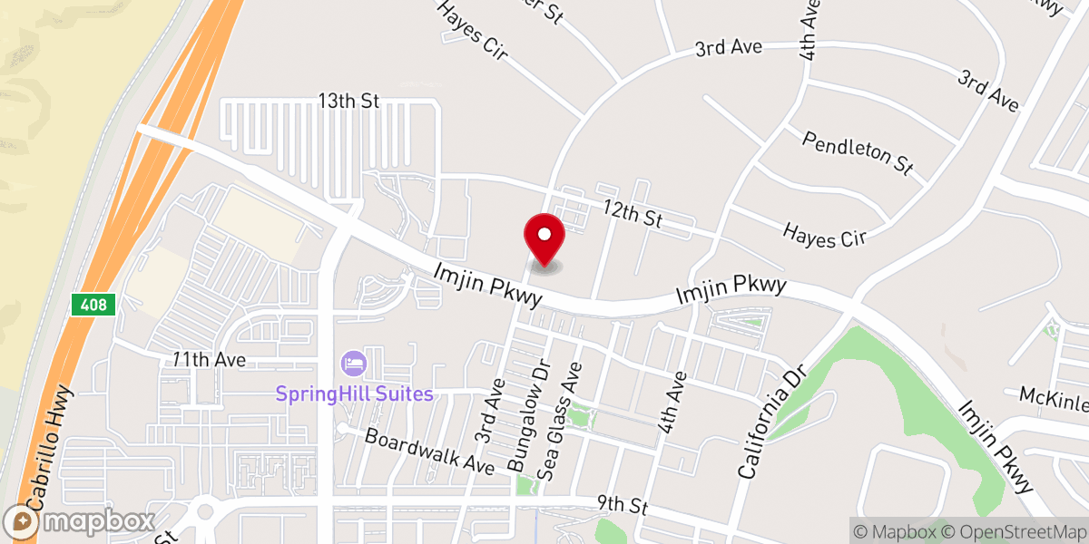 Map showing location of MPC Education Center at Marina