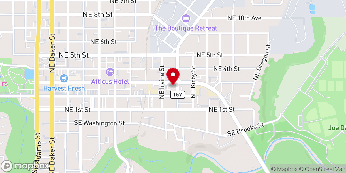 Map showing location of Praise Assembly McMinnville