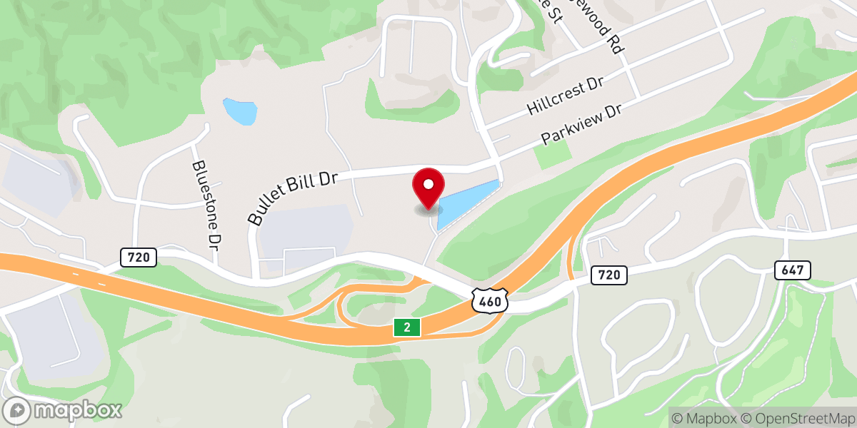 Map showing location of Parkview Baptist Church