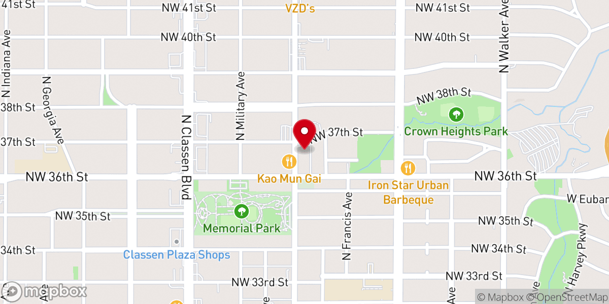 Map showing location of The Vine Community Church