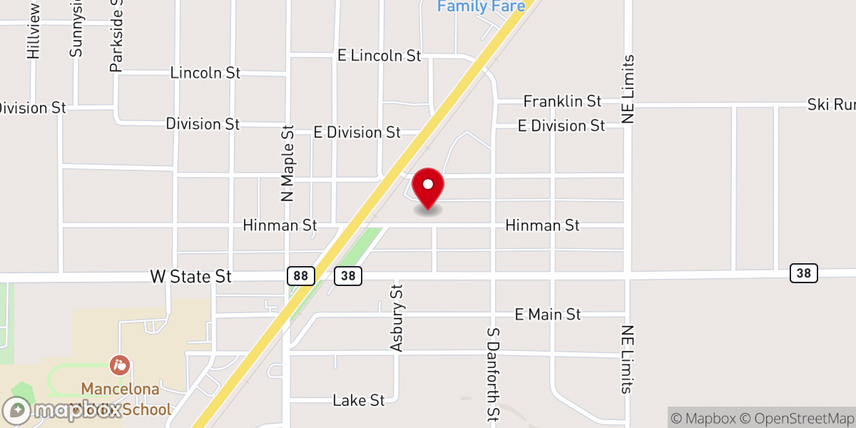 Map showing location of St Matthews Lutheran Church