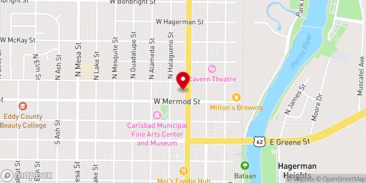 Map showing location of River of Life Church