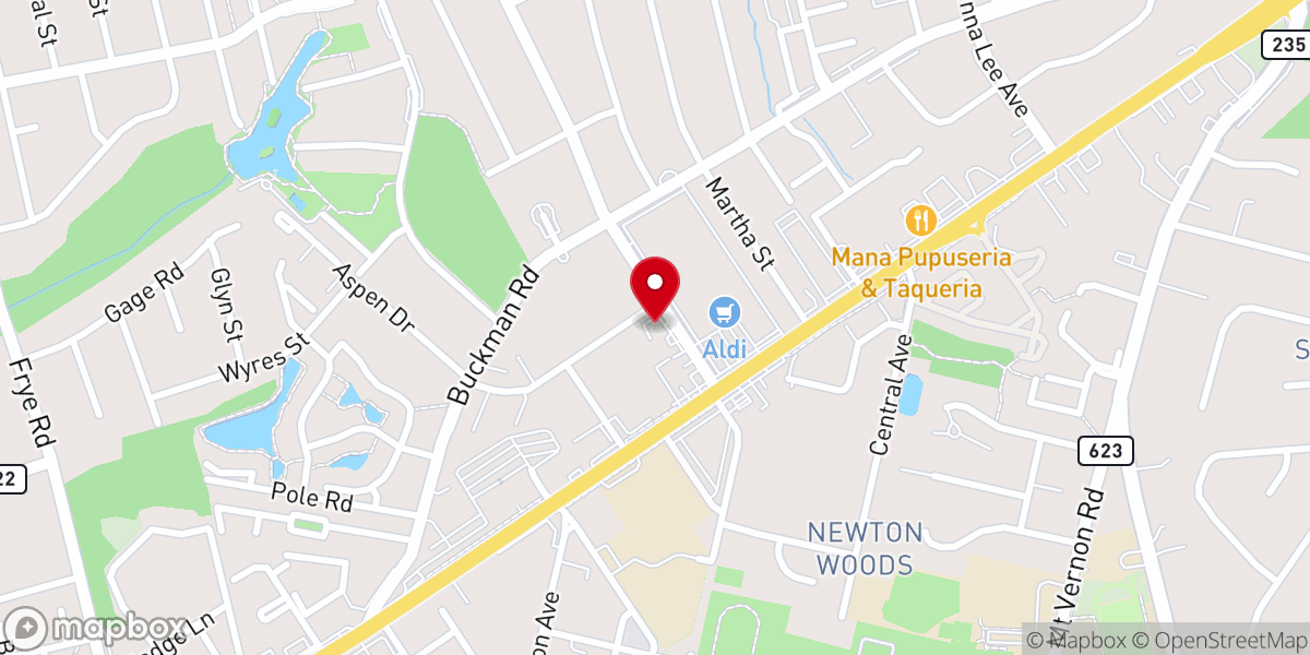 Map showing location of Rising Hope Mission Church