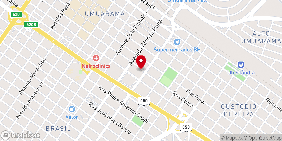 Map showing location of MESA - Ministério Evangélico Servir e Amar