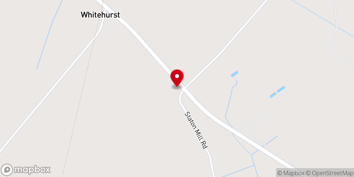 Map showing location of Hickory Grove Free Will Baptist