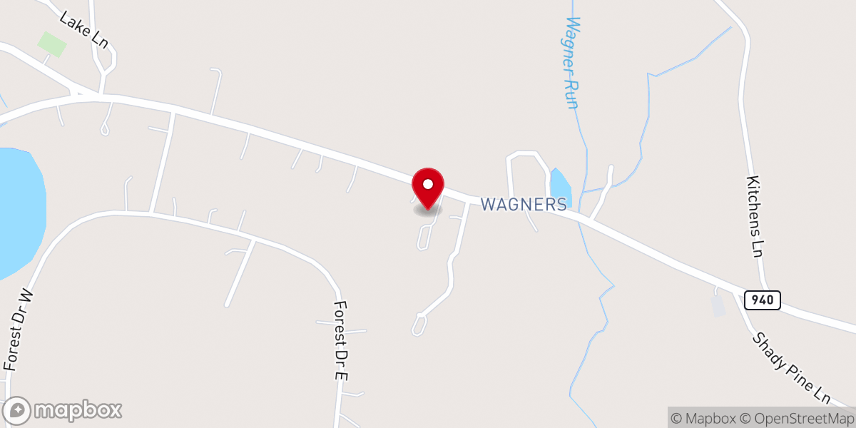 Map showing location of Pocono Lake United Methodist Church