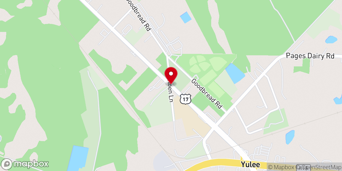 Map showing location of Christ Fellowship Yulee