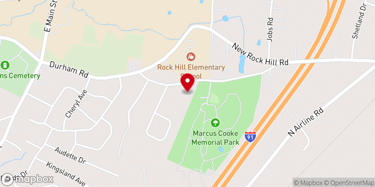 Map showing location of First United Methodist Church of Wallingford