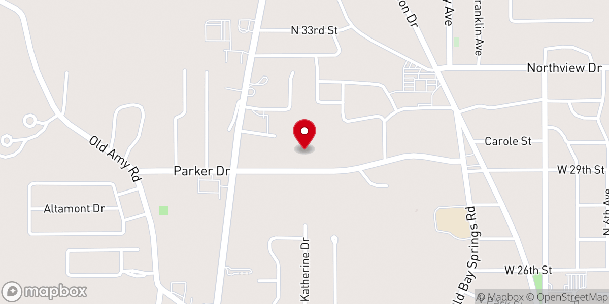 Map showing location of Covenant Presbyterian Church