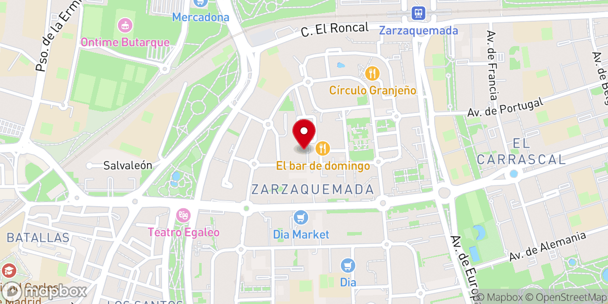 Map showing location of Parroquia Virgen Madre