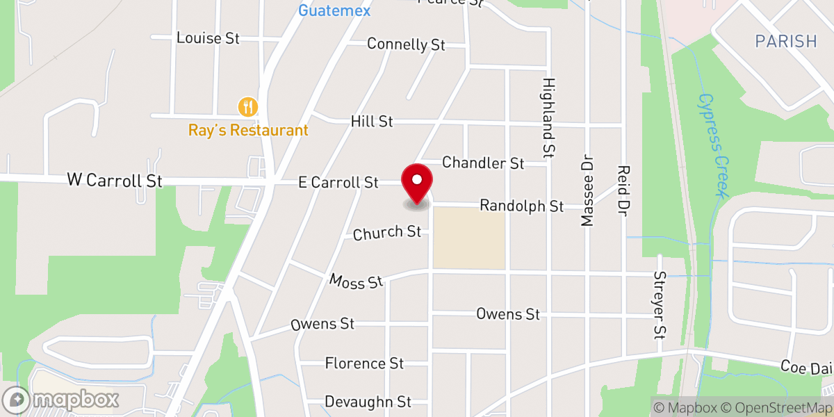 Map showing location of Cloverdale Global Methodist Church