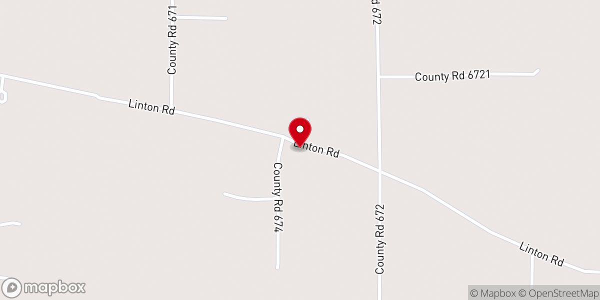 Map showing location of Hebron Ridge Baptist Church