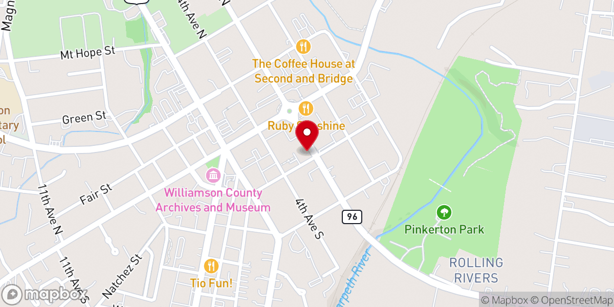 Map showing location of Cornerstone Presbyterian Church