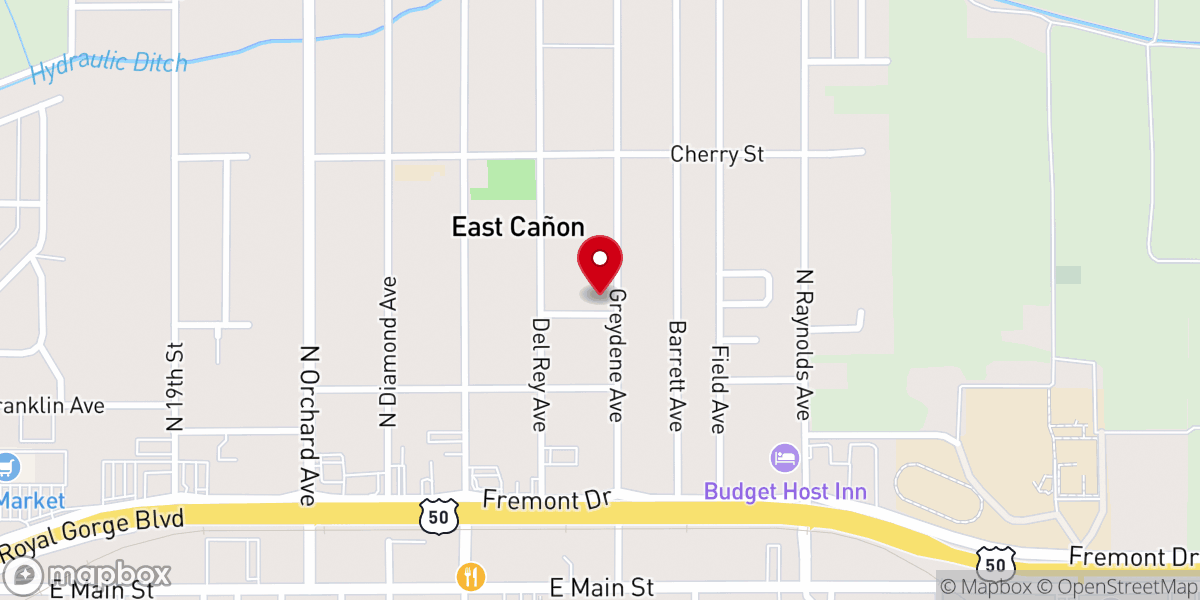 Map showing location of Greydene Independent Baptist Church