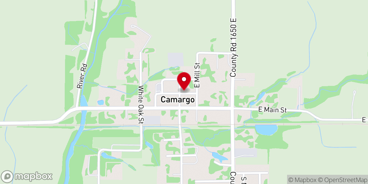 Map showing location of Victory Church