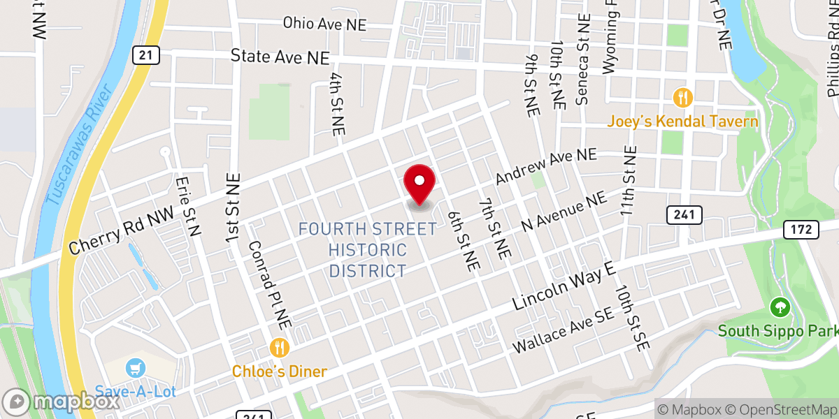 Map showing location of Salvation Army, Massillon