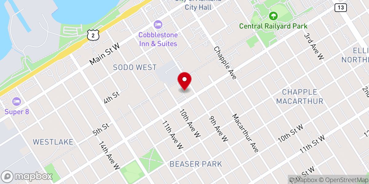 Map showing location of Saron Lutheran Church ELCA