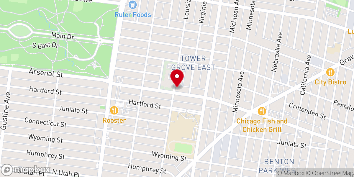 Map showing location of Body of Christ Temple