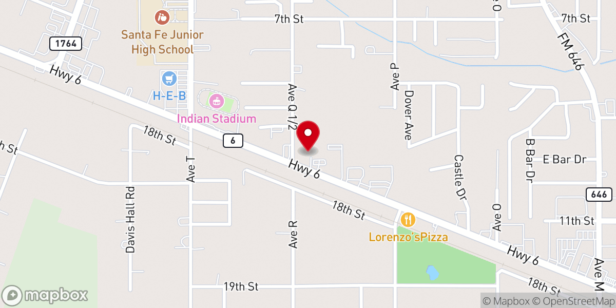 Map showing location of HIS Ministry Church & food pantry