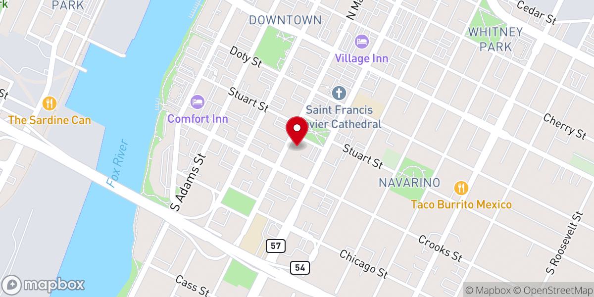Map showing location of Grace Lutheran Church