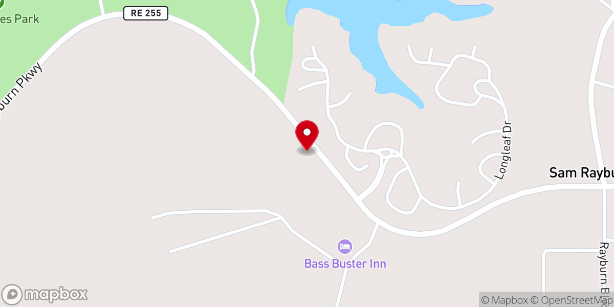 Map showing location of Church in the Country Rayburn