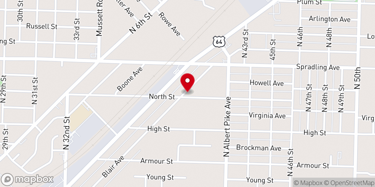 Map showing location of Gospel Assembly