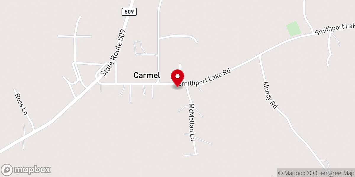 Map showing location of CARMEL BAPTIST CHURCH