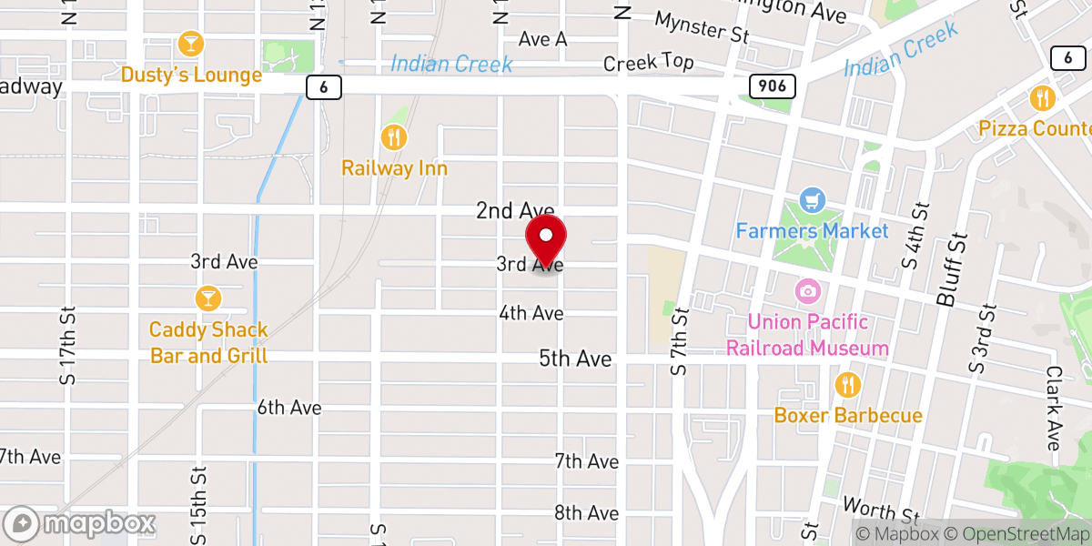 Map showing location of Holy Ghost Temple church of god in christ